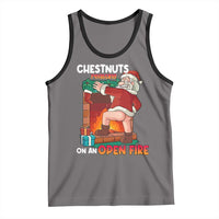 Funny Naughty Santa Tank Top Chestnuts Roasting On An Open Fire Dirty Food Pun Xmas Joke