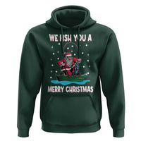 Santa Christmas Boat Fishing Hoodie We Fish You A Merry Xmas Fisherman