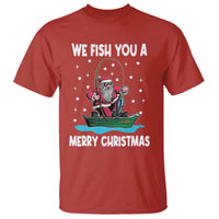 Santa Christmas Boat Fishing T Shirt We Fish You A Merry Xmas Fisherman - Wonder Print Shop