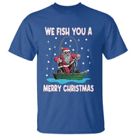 Santa Christmas Boat Fishing T Shirt We Fish You A Merry Xmas Fisherman - Wonder Print Shop