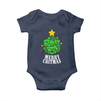 Christmas Gamer Baby Onesie Merry Critmas D20 RPG Gaming Xmas Tree