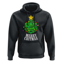Christmas Gamer Hoodie Merry Critmas D20 RPG Gaming Xmas Tree