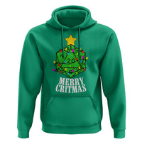 Christmas Gamer Hoodie Merry Critmas D20 RPG Gaming Xmas Tree