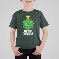 Christmas Gamer T Shirt For Kid Merry Critmas D20 RPG Gaming Xmas Tree - Wonder Print Shop