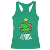 Christmas Gamer Racerback Tank Top Merry Critmas D20 RPG Gaming Xmas Tree