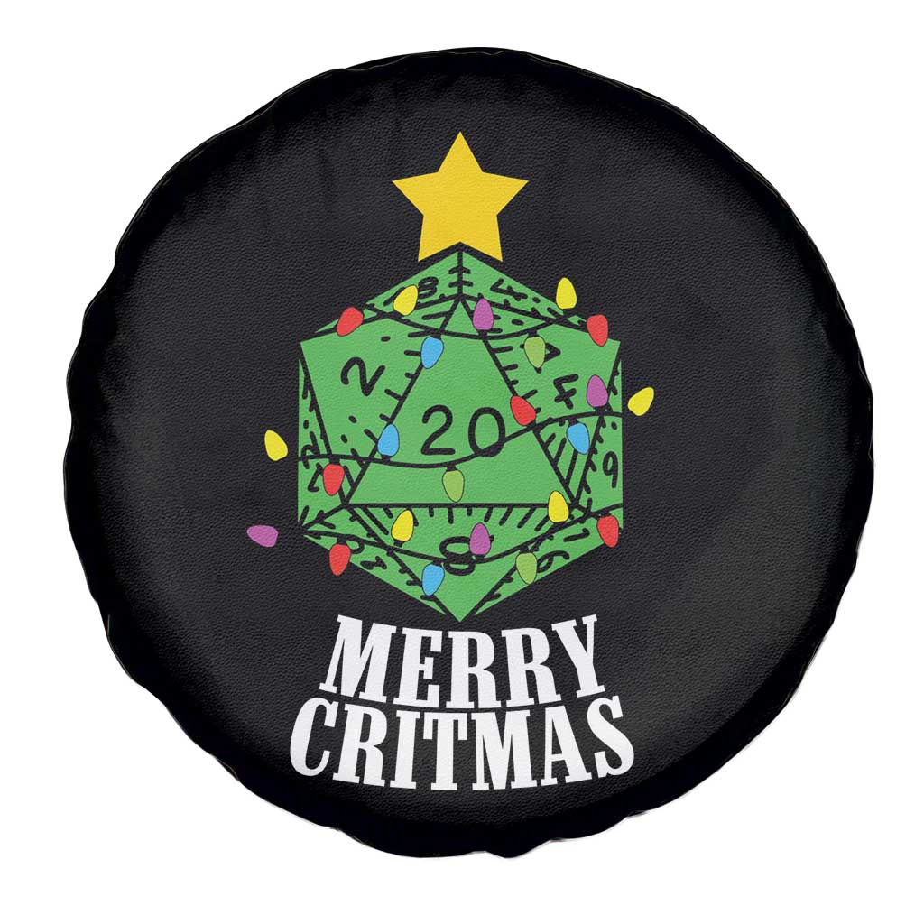 Christmas Gamer Spare Tire Cover Merry Critmas D20 RPG Gaming Xmas Tree