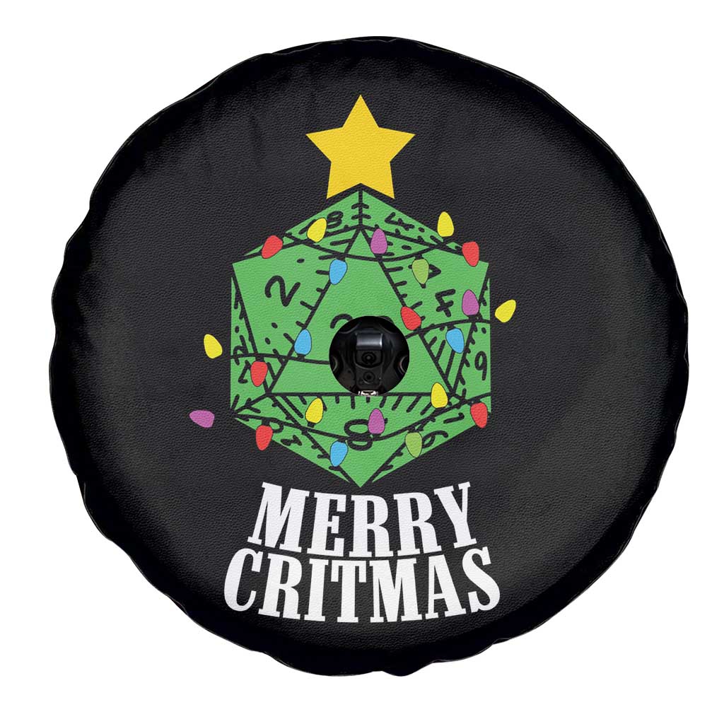 Christmas Gamer Spare Tire Cover Merry Critmas D20 RPG Gaming Xmas Tree