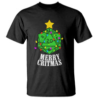 Christmas Gamer T Shirt Merry Critmas D20 RPG Gaming Xmas Tree - Wonder Print Shop