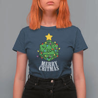 Christmas Gamer T Shirt For Women Merry Critmas D20 RPG Gaming Xmas Tree - Wonder Print Shop