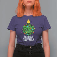 Christmas Gamer T Shirt For Women Merry Critmas D20 RPG Gaming Xmas Tree - Wonder Print Shop