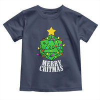 Christmas Gamer Toddler T Shirt Merry Critmas D20 RPG Gaming Xmas Tree