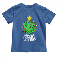 Christmas Gamer Toddler T Shirt Merry Critmas D20 RPG Gaming Xmas Tree