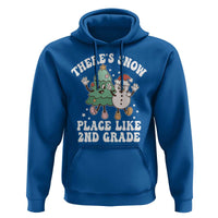 Christmas Teacher Hoodie There’s Snow Place Like 2nd Grade Merry Xmas Retro Groovy