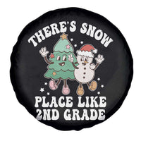 Christmas Teacher Spare Tire Cover There’s Snow Place Like 2nd Grade Merry Xmas Retro Groovy