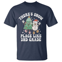 Christmas Teacher T Shirt Theres Snow Place Like 2nd Grade Merry Xmas Retro Groovy - Wonder Print Shop
