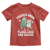 Christmas Teacher Toddler T Shirt There’s Snow Place Like 2nd Grade Merry Xmas Retro Groovy