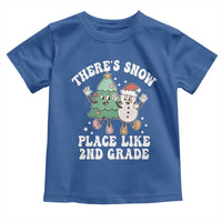 Christmas Teacher Toddler T Shirt There’s Snow Place Like 2nd Grade Merry Xmas Retro Groovy