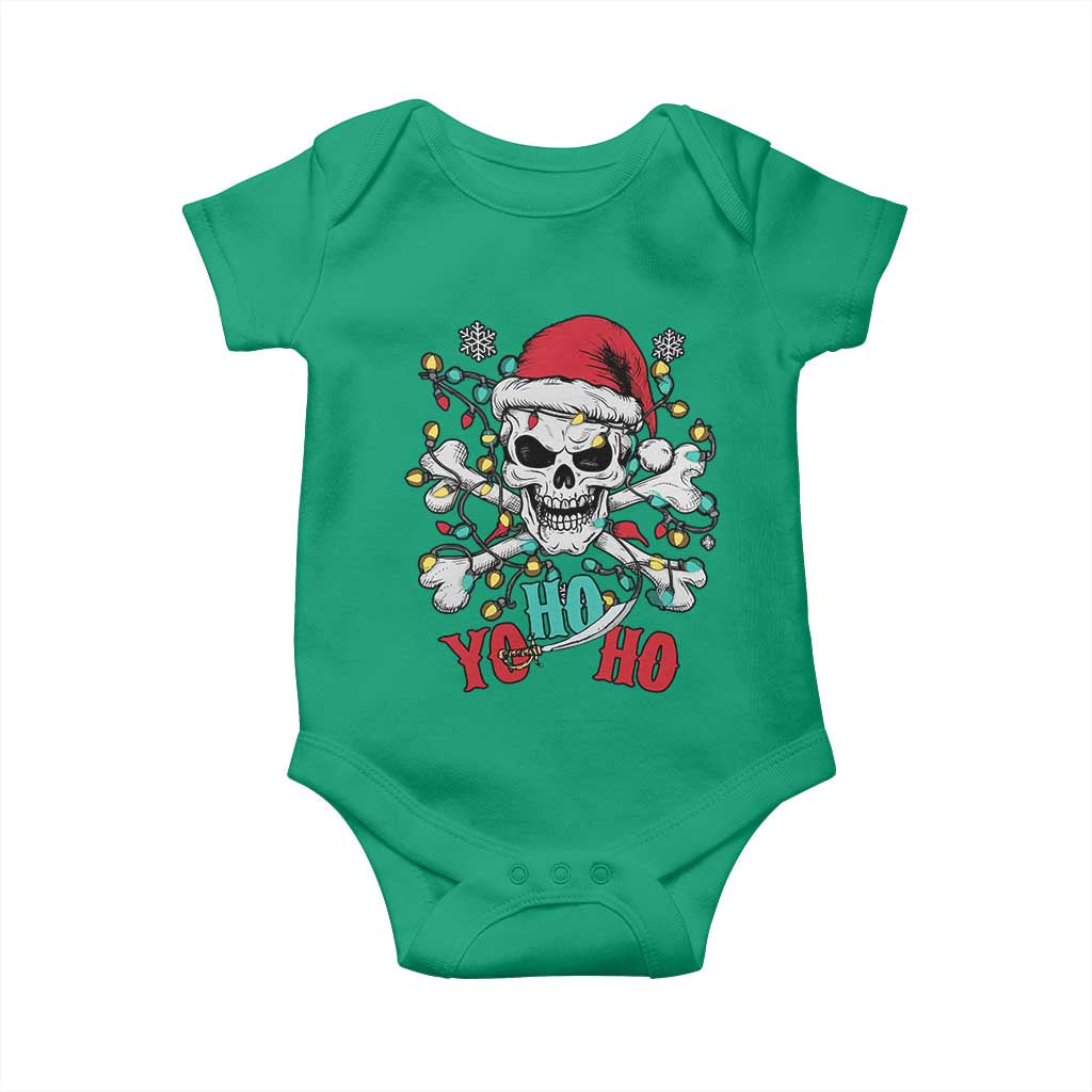 Christmas Pirate Skull Baby Onesie Yo Ho Ho Boat Cruise Xmas Crossbones