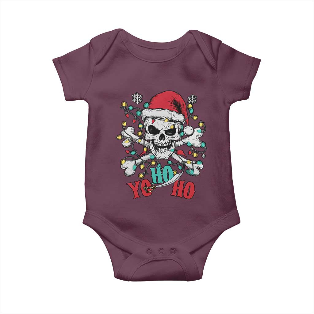 Christmas Pirate Skull Baby Onesie Yo Ho Ho Boat Cruise Xmas Crossbones