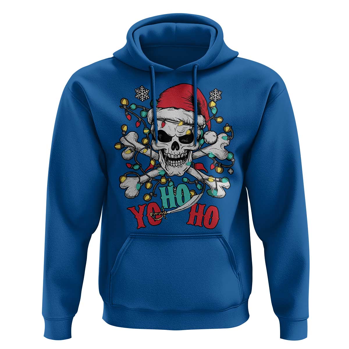 Christmas Pirate Skull Hoodie Yo Ho Ho Boat Cruise Xmas Crossbones