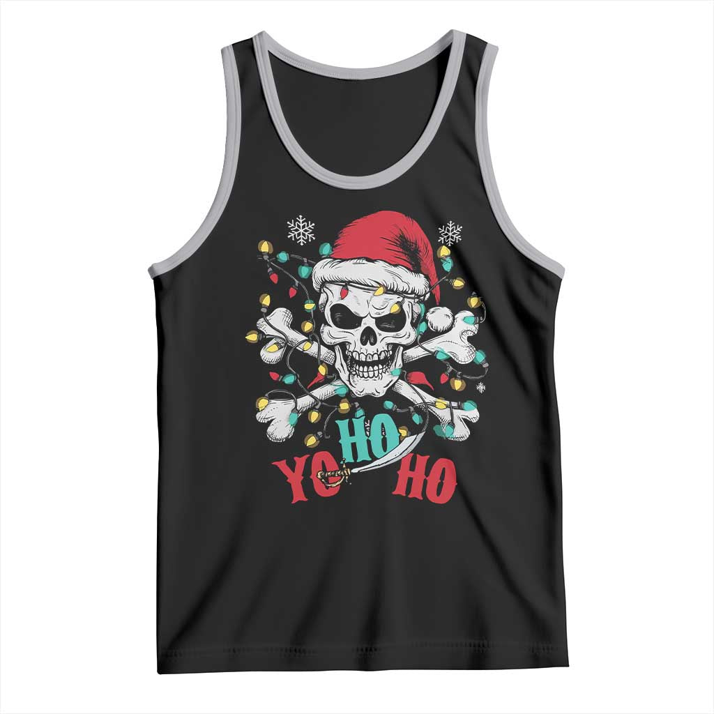Christmas Pirate Skull Tank Top Yo Ho Ho Boat Cruise Xmas Crossbones