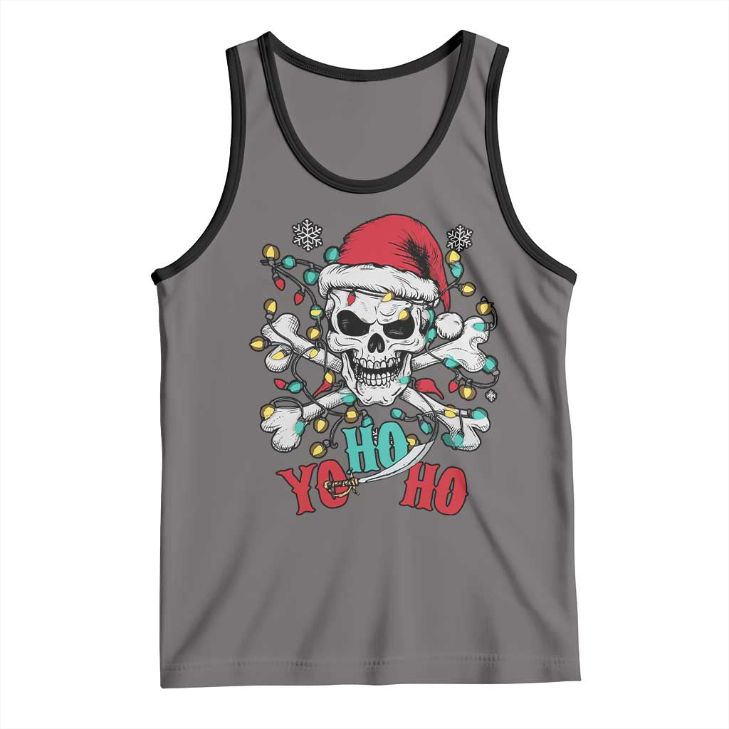 Christmas Pirate Skull Tank Top Yo Ho Ho Boat Cruise Xmas Crossbones