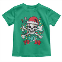 Christmas Pirate Skull Toddler T Shirt Yo Ho Ho Boat Cruise Xmas Crossbones