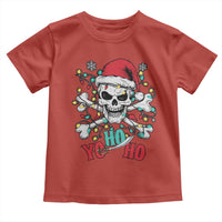 Christmas Pirate Skull Toddler T Shirt Yo Ho Ho Boat Cruise Xmas Crossbones