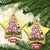 Cute Pink Pigs Xmas Tree Christmas Ornament Funny Farmer Xmas Lights Festive Vibe - Wonder Print Shop