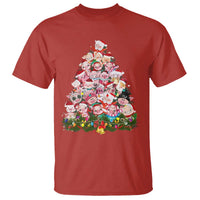 Cute Pink Pigs Christmas Tree T Shirt Funny Farmer Xmas Lights Festive Vibe - Wonder Print Shop