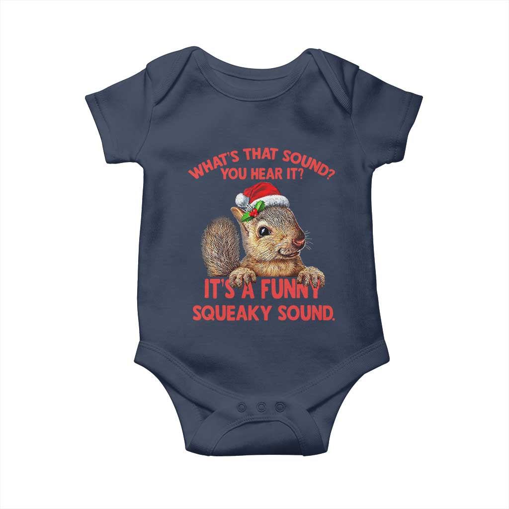 Christmas Squirrel Baby Onesie It's A Funny Squeaky Sound Xmas Things