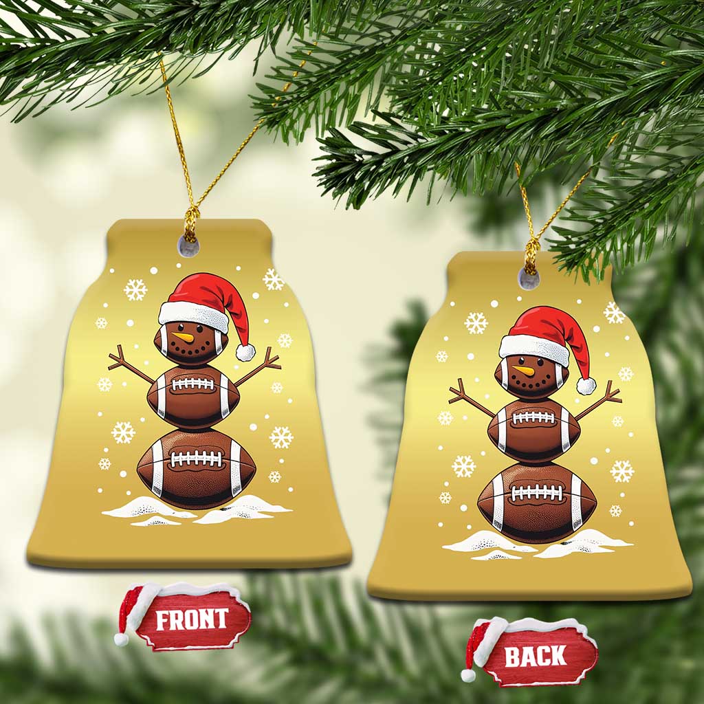 Xmas Football Christmas Ornament Rugby Snowman Xmas Festive Holiday Sports - Wonder Print Shop