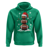 Christmas Football Hoodie Rugby Snowman Xmas Festive Holiday Sports