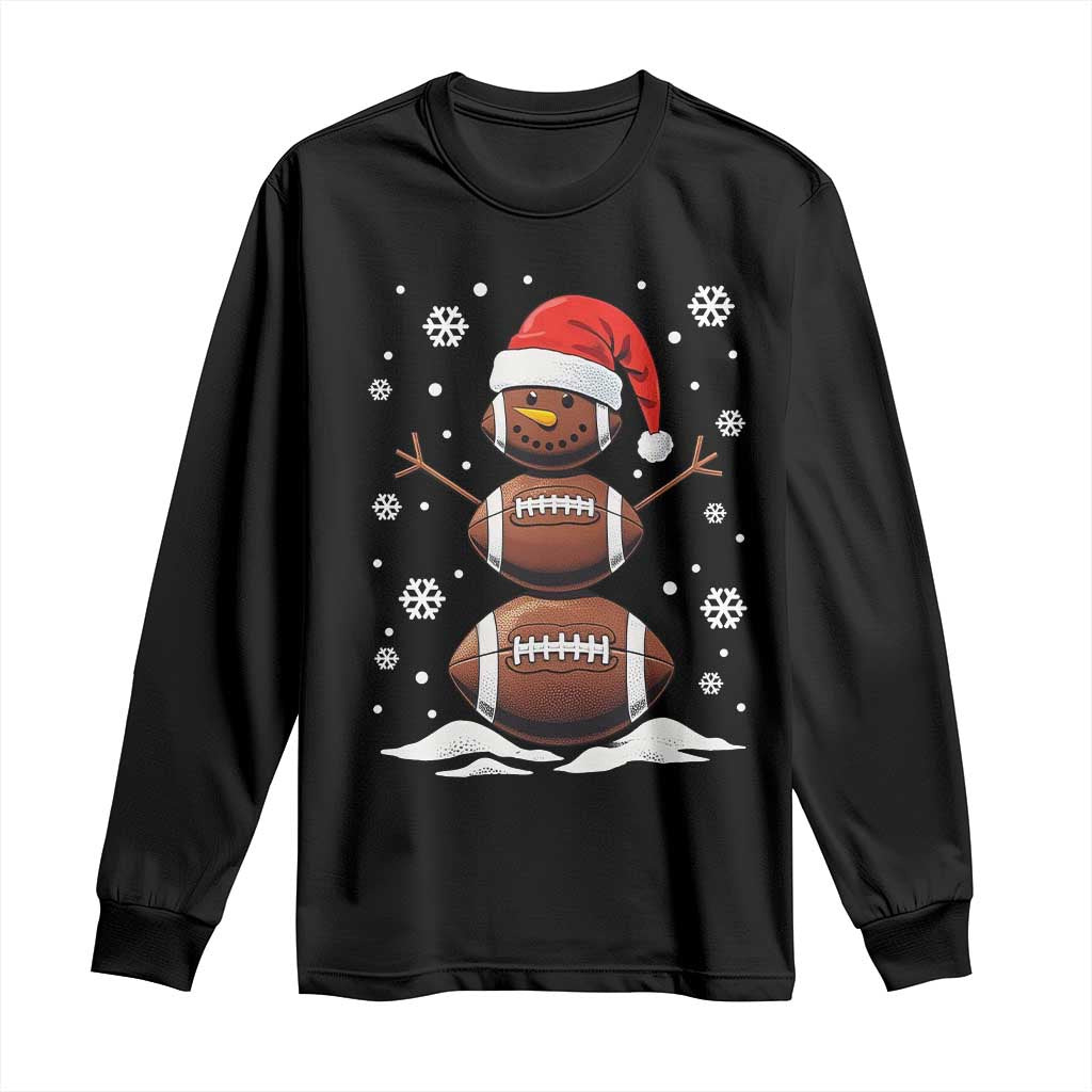 Christmas Football Long Sleeve Shirt Rugby Snowman Xmas Festive Holiday Sports