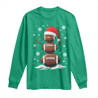 Christmas Football Long Sleeve Shirt Rugby Snowman Xmas Festive Holiday Sports