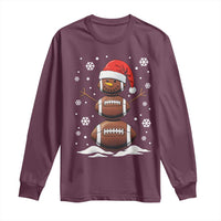 Christmas Football Long Sleeve Shirt Rugby Snowman Xmas Festive Holiday Sports