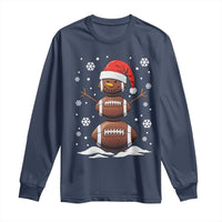 Christmas Football Long Sleeve Shirt Rugby Snowman Xmas Festive Holiday Sports