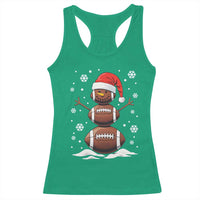 Christmas Football Racerback Tank Top Rugby Snowman Xmas Festive Holiday Sports