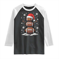 Christmas Football Raglan Shirt Rugby Snowman Xmas Festive Holiday Sports