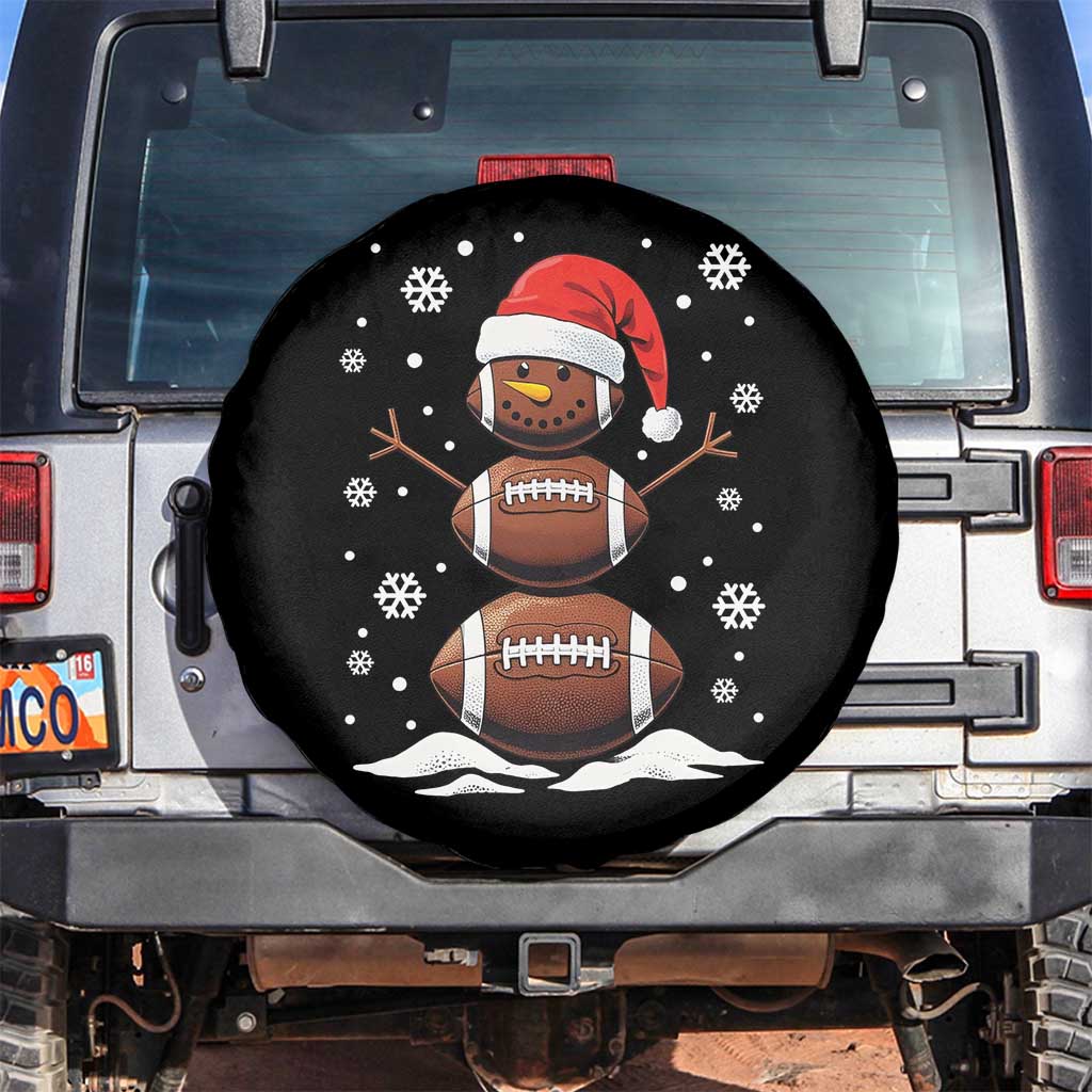 Christmas Football Spare Tire Cover Rugby Snowman Xmas Festive Holiday Sports