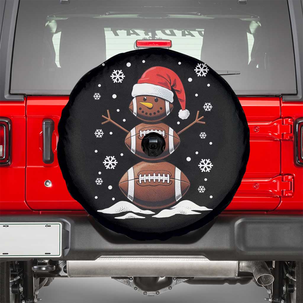 Christmas Football Spare Tire Cover Rugby Snowman Xmas Festive Holiday Sports