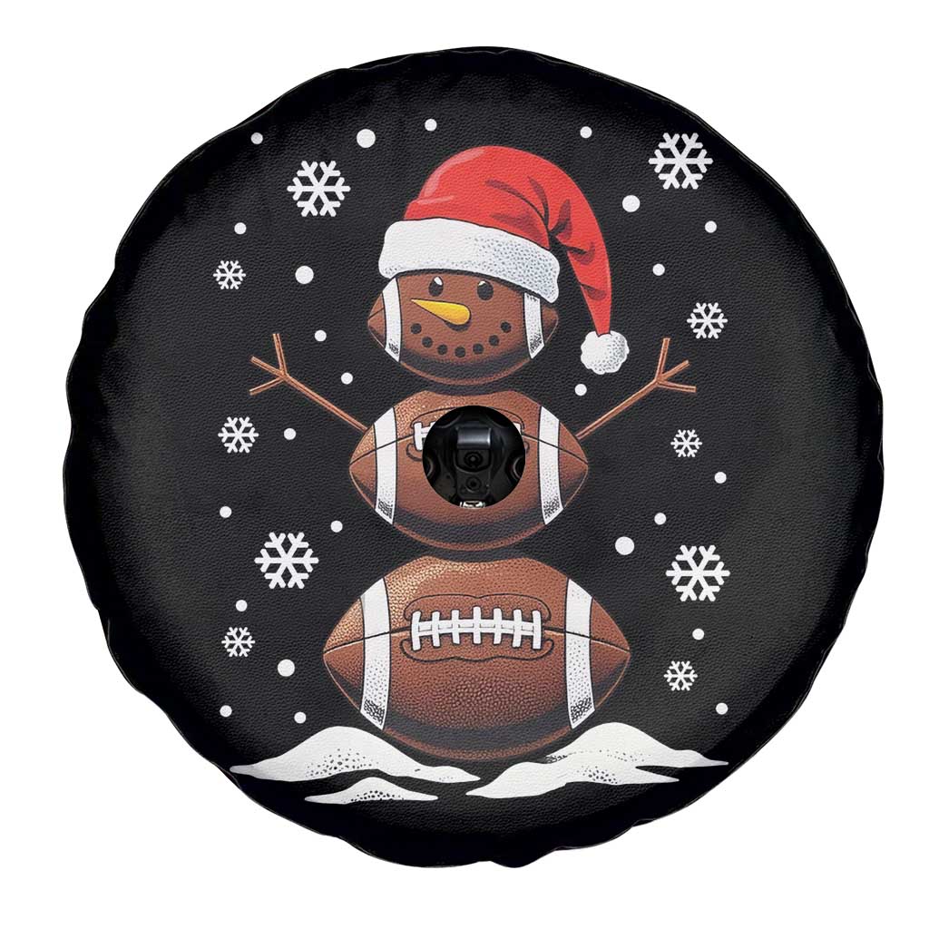 Christmas Football Spare Tire Cover Rugby Snowman Xmas Festive Holiday Sports