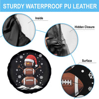 Christmas Football Spare Tire Cover Rugby Snowman Xmas Festive Holiday Sports