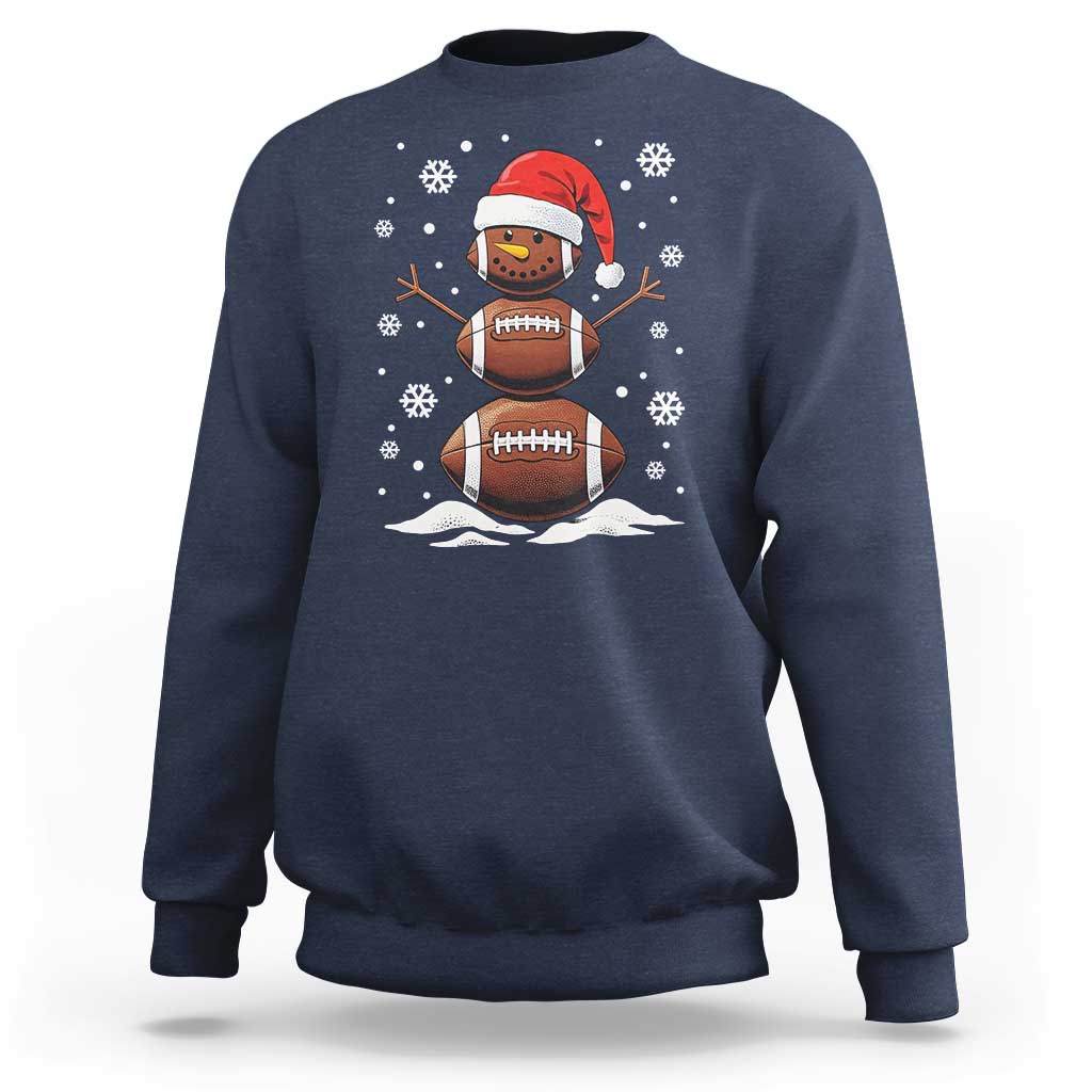 Christmas Football Sweatshirt Rugby Snowman Xmas Festive Holiday Sports - Wonder Print Shop