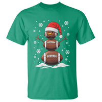 Christmas Football T Shirt Rugby Snowman Xmas Festive Holiday Sports - Wonder Print Shop