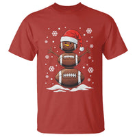 Christmas Football T Shirt Rugby Snowman Xmas Festive Holiday Sports - Wonder Print Shop