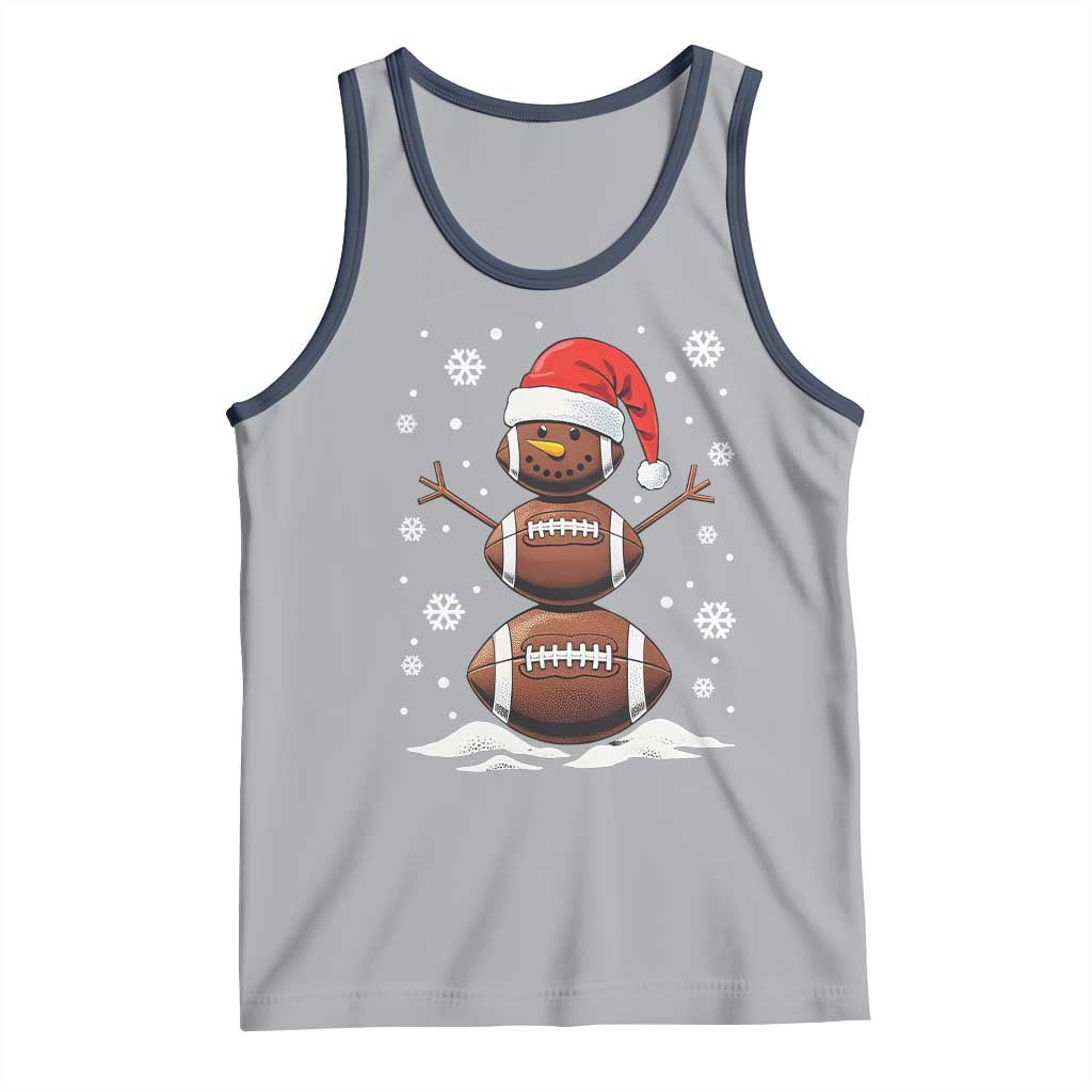 Christmas Football Tank Top Rugby Snowman Xmas Festive Holiday Sports