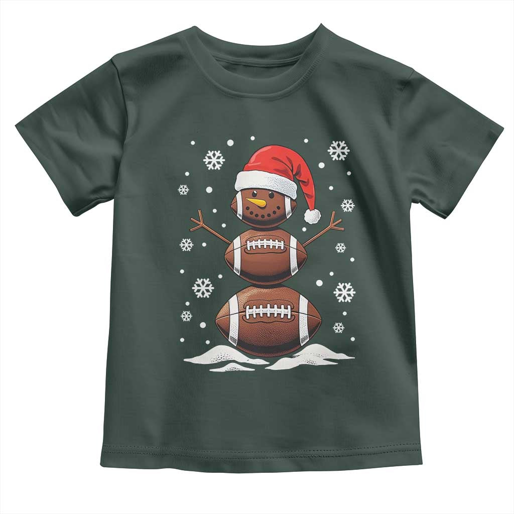 Christmas Football Toddler T Shirt Rugby Snowman Xmas Festive Holiday Sports