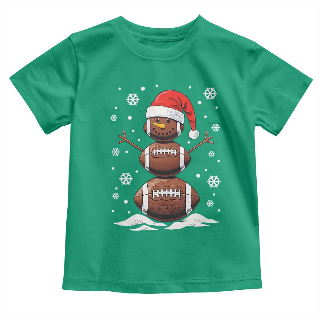 Christmas Football Toddler T Shirt Rugby Snowman Xmas Festive Holiday Sports