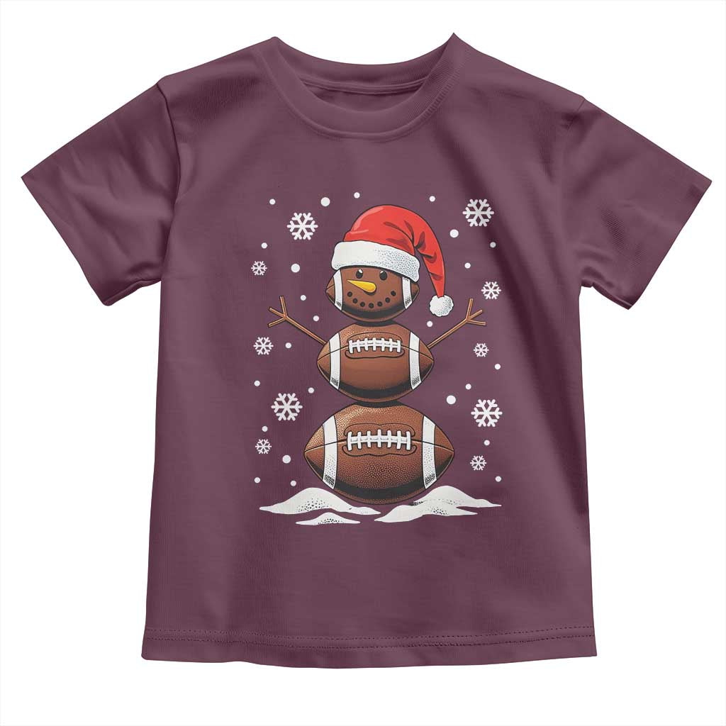 Christmas Football Toddler T Shirt Rugby Snowman Xmas Festive Holiday Sports
